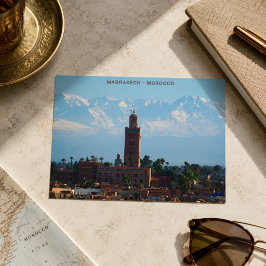 Cartão Postal Belo Marrocos Vermelho Marrakech Montanhas Atlas