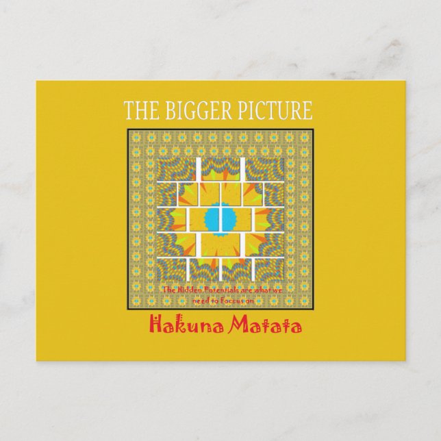 Cartão Postal Belo ouro amarelo incrível design gráfico (Frente)