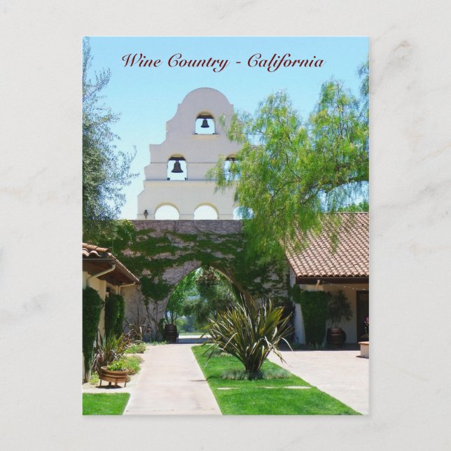 Cartão Postal Belo País do Vinho/Cartão-postal da Califórnia! (Frente)