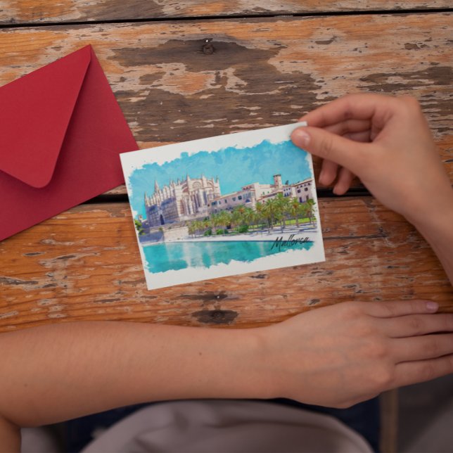 Cartão Postal Belo Palma de Maiorca Espanha Ilhas Baleares (mallorca panorama view Postcard)