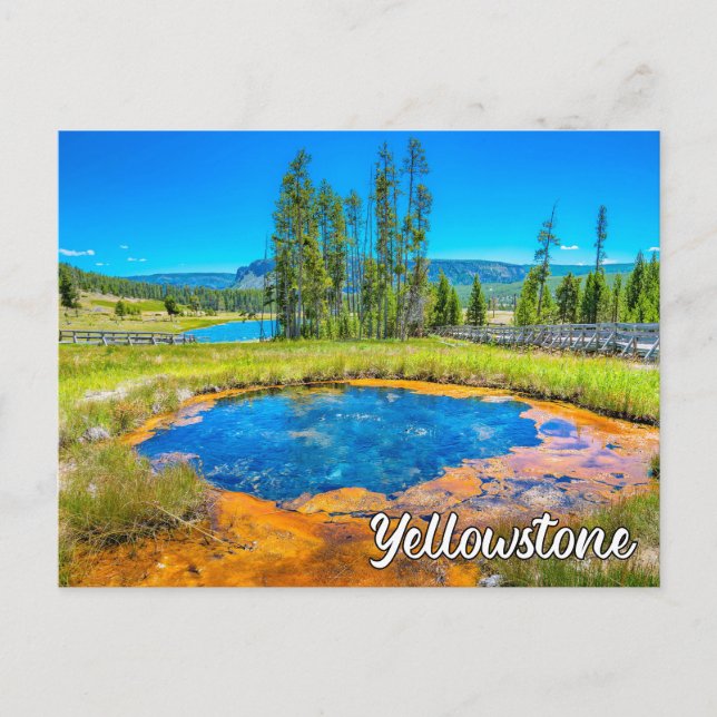 Cartão Postal Belo Parque Nacional Yellowstone, Estados Unidos (Frente)