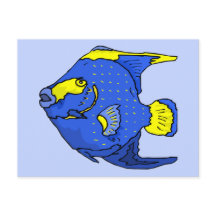 Belo peixe-papagaio tropical azul