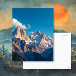 Cartão Postal Belo Pico de Montanha