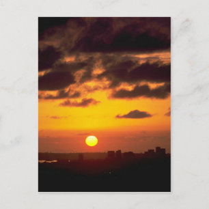 Cartão Postal Belo pôr do sol: Centro skyline, San Diego, Cal