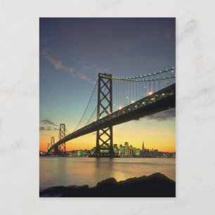Cartão Postal Belo pôr do sol: Ponte Bay, São Francisco, Calif