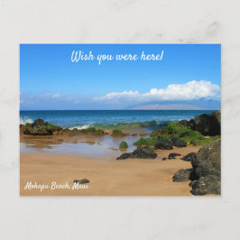 Cartão Postal Belo Rocks em um Cartão-postal Maui Beach