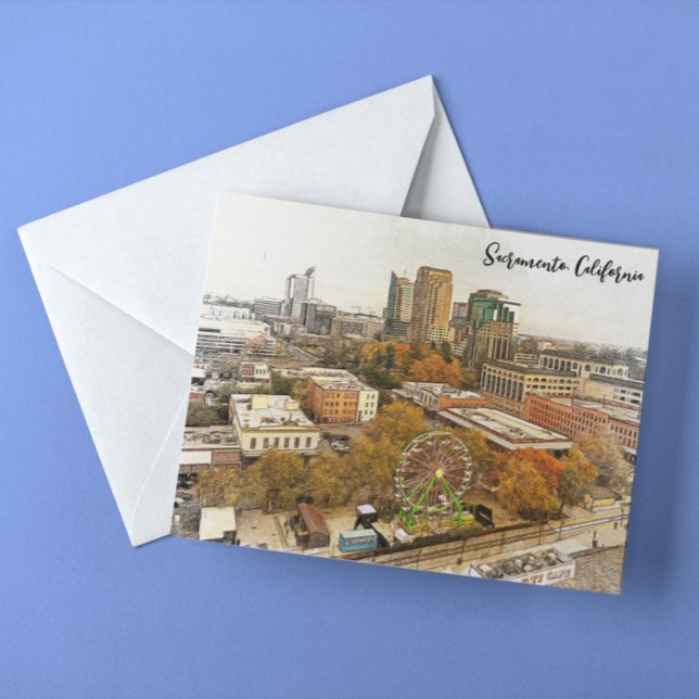 Cartão Postal Belo Sacramento California City View (sacramento california travel postcard)