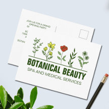 Belo Salão de Spa Botânico Floral Verde