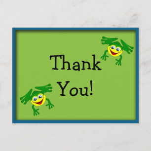 Cartão Postal Belo Sapo Verde Aniversário Obrigado Cartão-Post