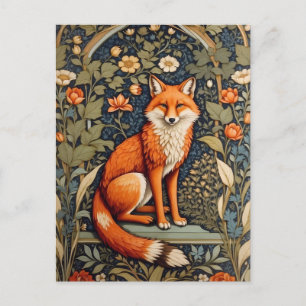 Cartão Postal Belo Sentado Fox Vermelha William Morris Inspirou
