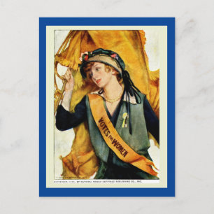 Cartão Postal Belo Sufrágio das Mulheres de 1915, cópia do Voto