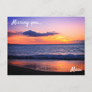 Cartão Postal Belo Sunset no Cartão-postal Maui
