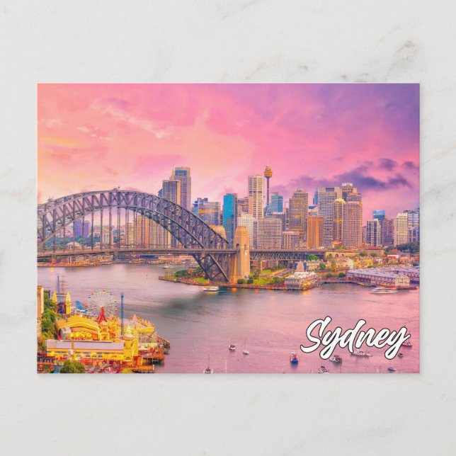Cartão Postal Belo Sydney, Austrália (Frente)
