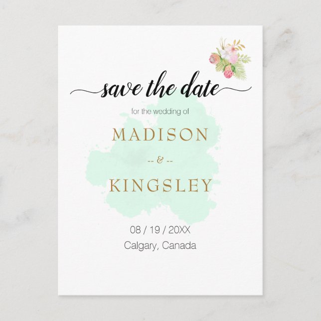 Cartão Postal Belo Verde limão 💚 Boho Botânico (Frente)