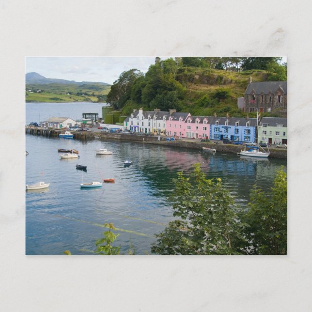 Cartão Postal Belos portos e veleiros com reflexões em 2 (Frente)