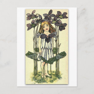 Cartão Postal Belos violetas de NELLIE BENSON