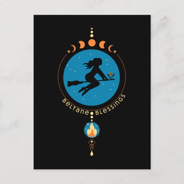 Cartão Postal Beltane Blessings (Frente)