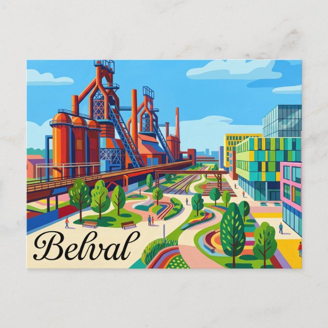 Cartão Postal Belval Luxemburgo (Frente)