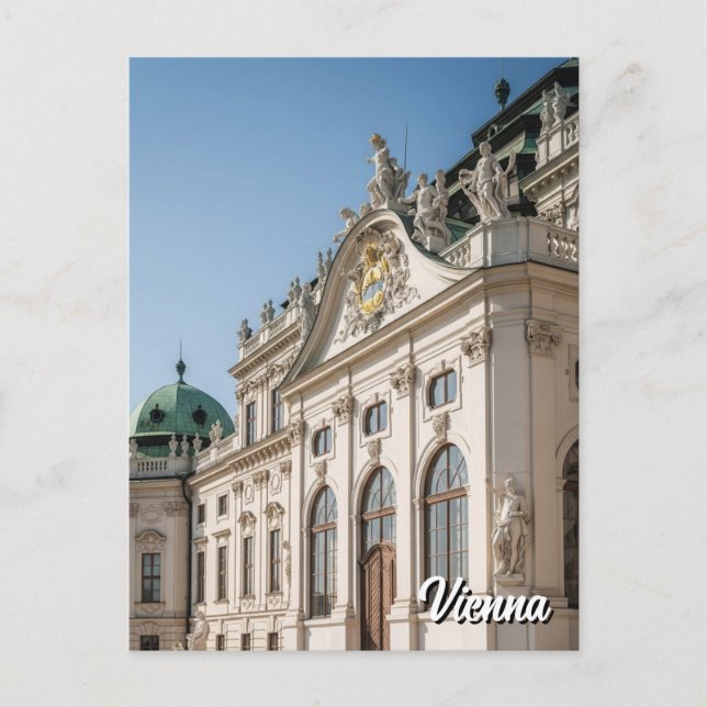 Cartão Postal Belvedere Viena Áustria Viagem (Frente)
