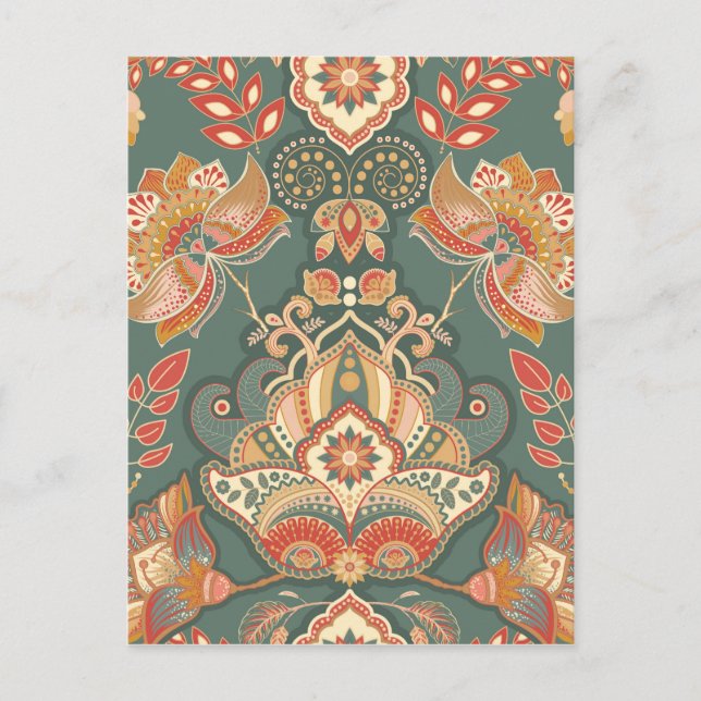 Cartão Postal Bem-estar mandalas boho (Frente)