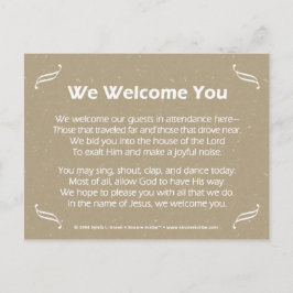 Cartão Postal Bem-Vindo.