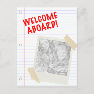 Cartão Postal bem-vindo a bordo
