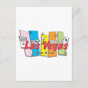 Cartão Postal Bem-vindo à cidade de Las Vegas Sin
