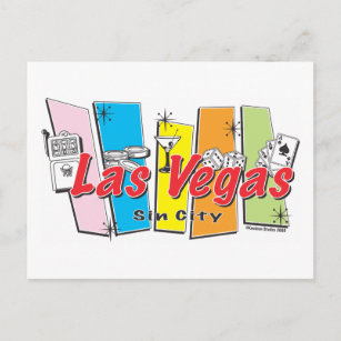 Cartão Postal Bem-vindo à cidade de Las Vegas Sin