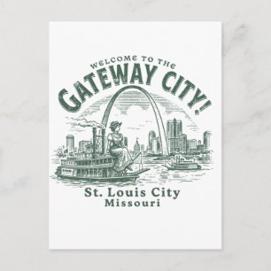 Cartão Postal Bem-vindo à Cidade Gateway St. Louis Missouri