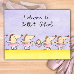Cartão Postal Bem-vindo à Escola de Ballet
