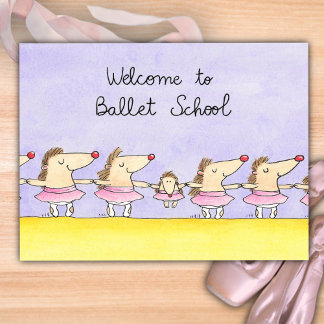 Cartão Postal Bem-vindo à Escola de Ballet