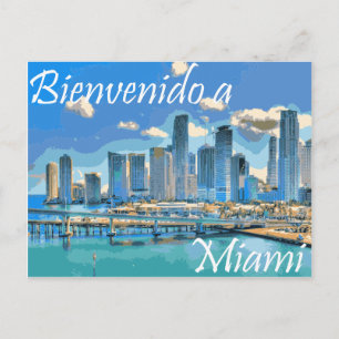 Cartão Postal Bem-vindo à Imagem Efetiva de Pintura Espanhola e