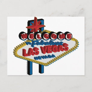 Cartão Postal Bem-vindo a Las Vegas Fabulosa