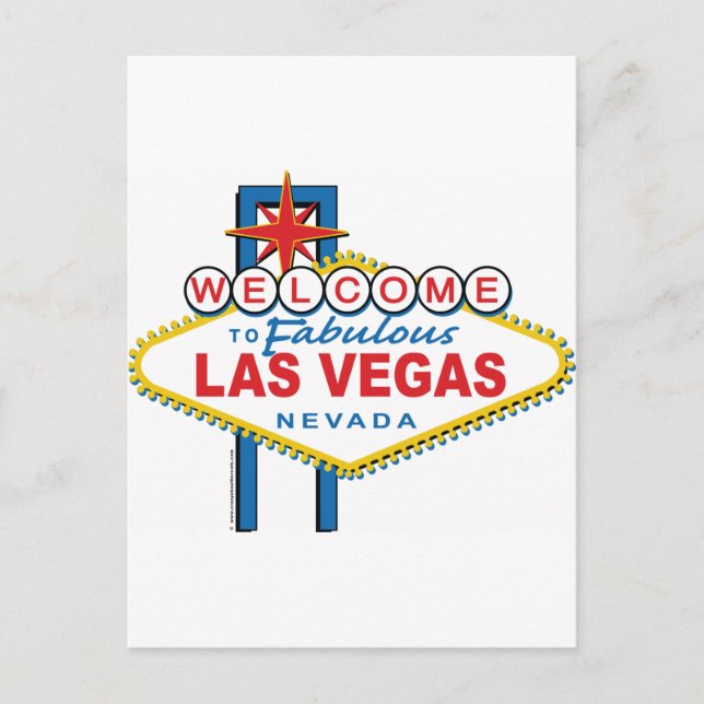 Cartão Postal Bem-vindo a Las Vegas Fabulosa (Frente)