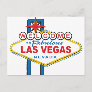 Cartão Postal Bem-vindo a Las Vegas Fabulosa