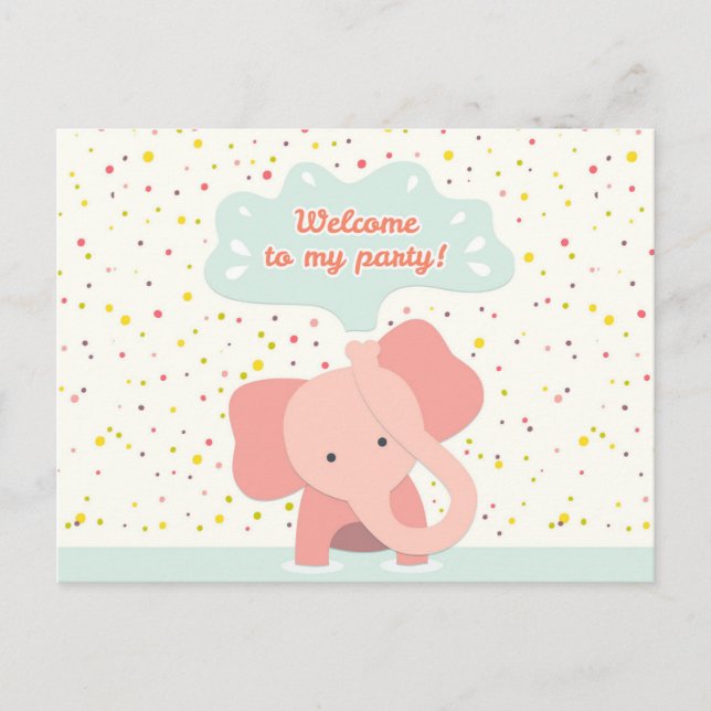 Cartão Postal Bem-Vindo À Minha Festa (Frente)