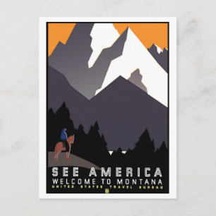 Cartão Postal Bem-vindo a Montana