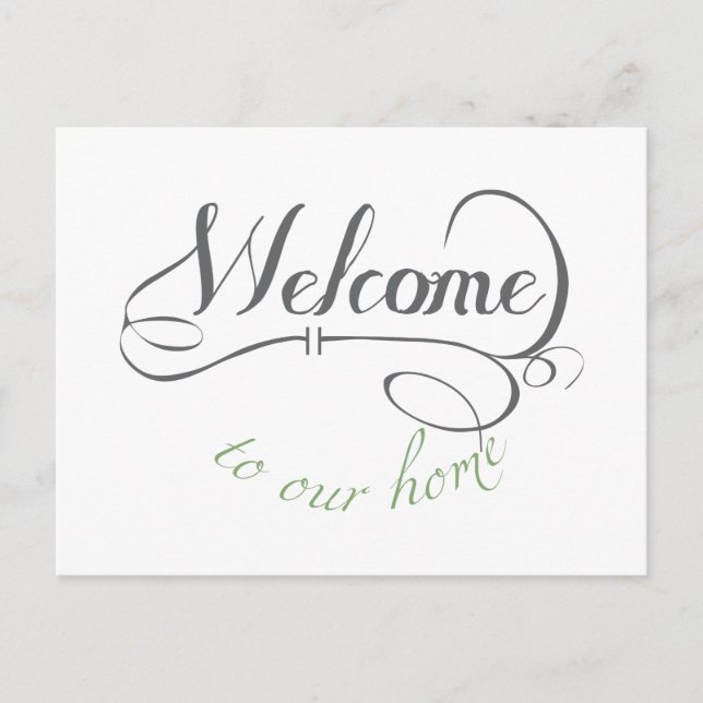 Cartão Postal Bem-Vindo À Nossa Casa (Frente)