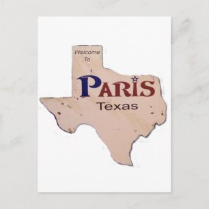 Cartão Postal Bem-vindo a Paris, Texas