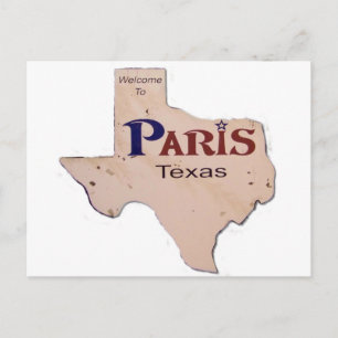 Cartão Postal Bem-vindo a Paris, Texas