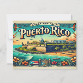 Cartão Postal Bem-vindo a Porto Rico