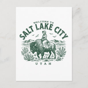 Cartão Postal Bem-vindo a Salt Lake City Utah