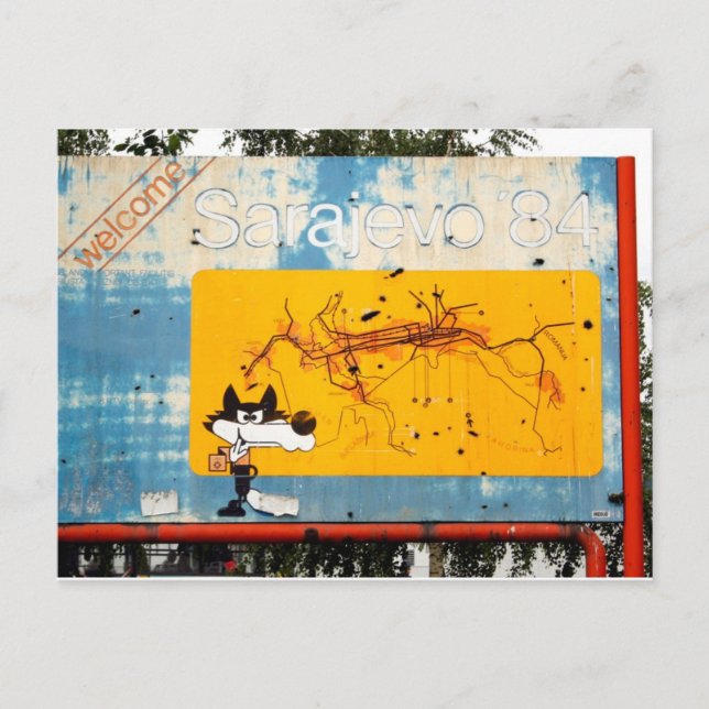 Cartão Postal Bem-vindo a Sarajevo (Frente)