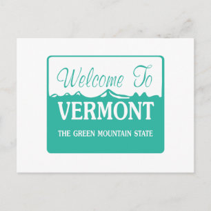 Cartão Postal Bem-vindo a Vermont - EUA
