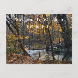 Cartão Postal Bem-Vindo A Wisconsin No Queda