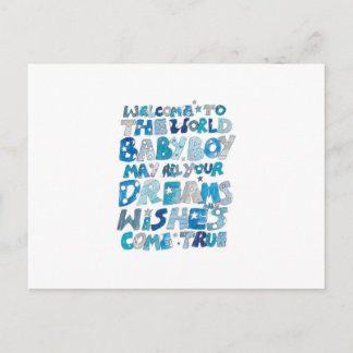 Cartão Postal Bem-Vindo Ao Bebê Do Mundo