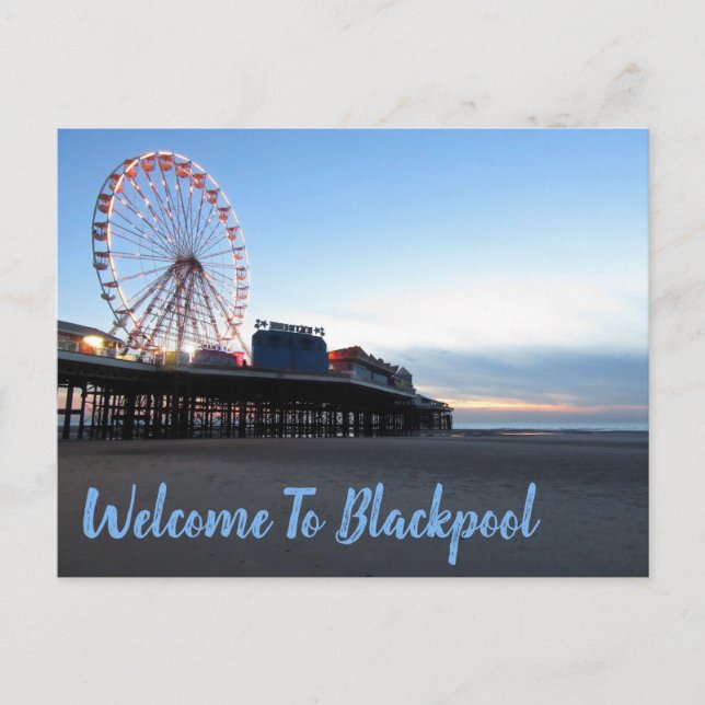 Cartão Postal Bem-vindo ao Blackpool (Frente)