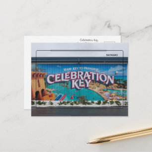 Cartão Postal Bem-vindo ao Celebration Key Grand Bahama Island