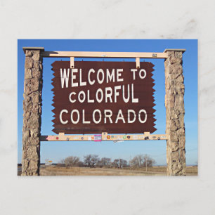 Cartão Postal Bem-vindo ao Colorful Colorado