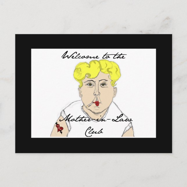 Cartão Postal Bem-vindo ao Conselho da Mãe no Clube de Direito (Frente)